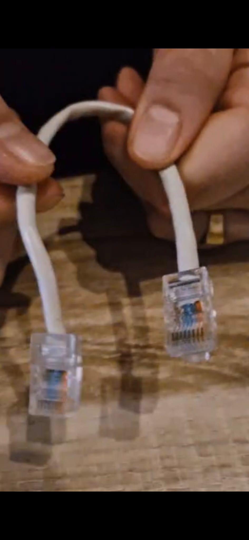 Finished Ethernet cable termination