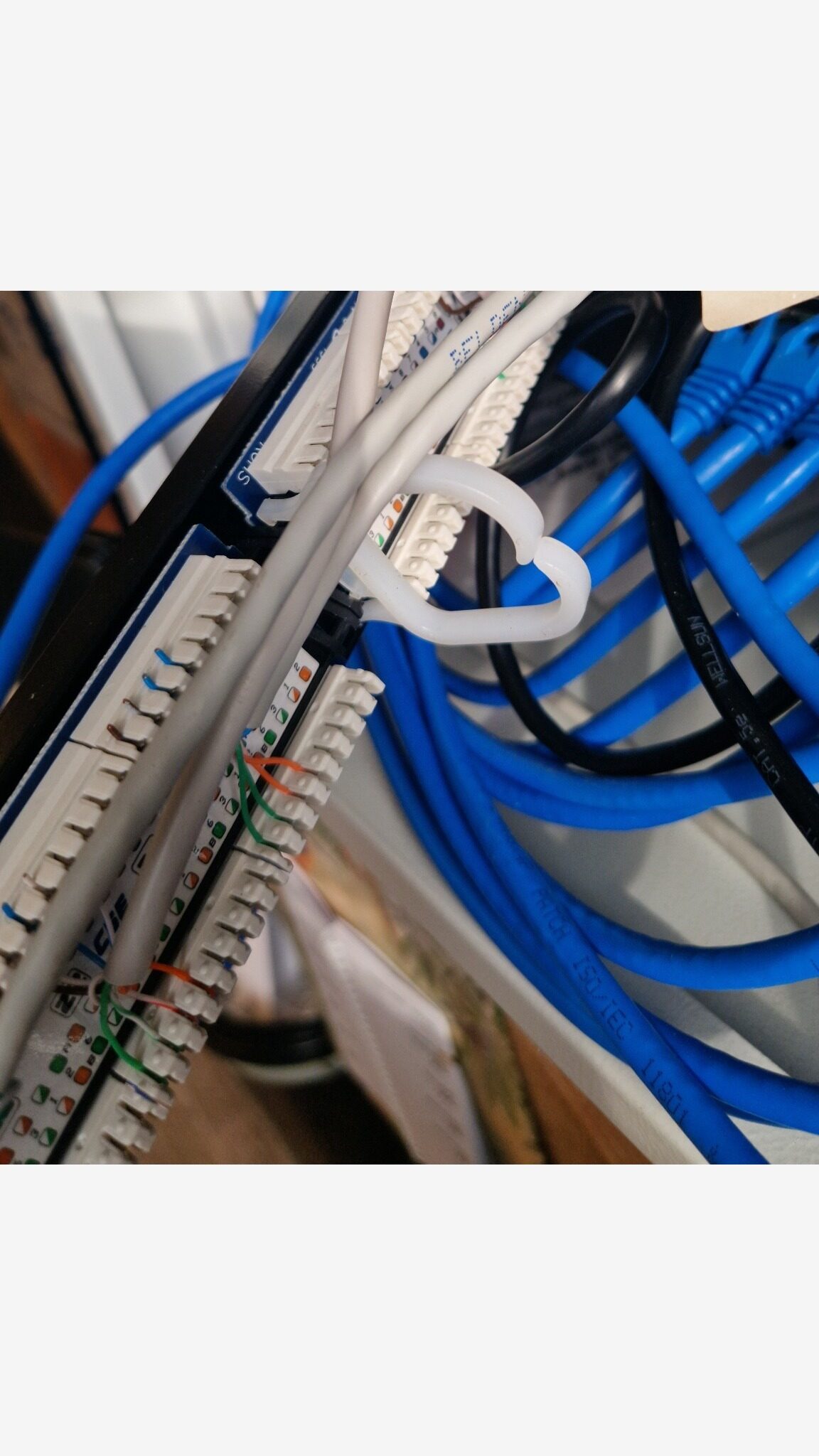 Patch panel re-termination project evidence